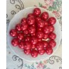 Perles d'huile de bain nacrées senteur FRAISE de couleur Rouge