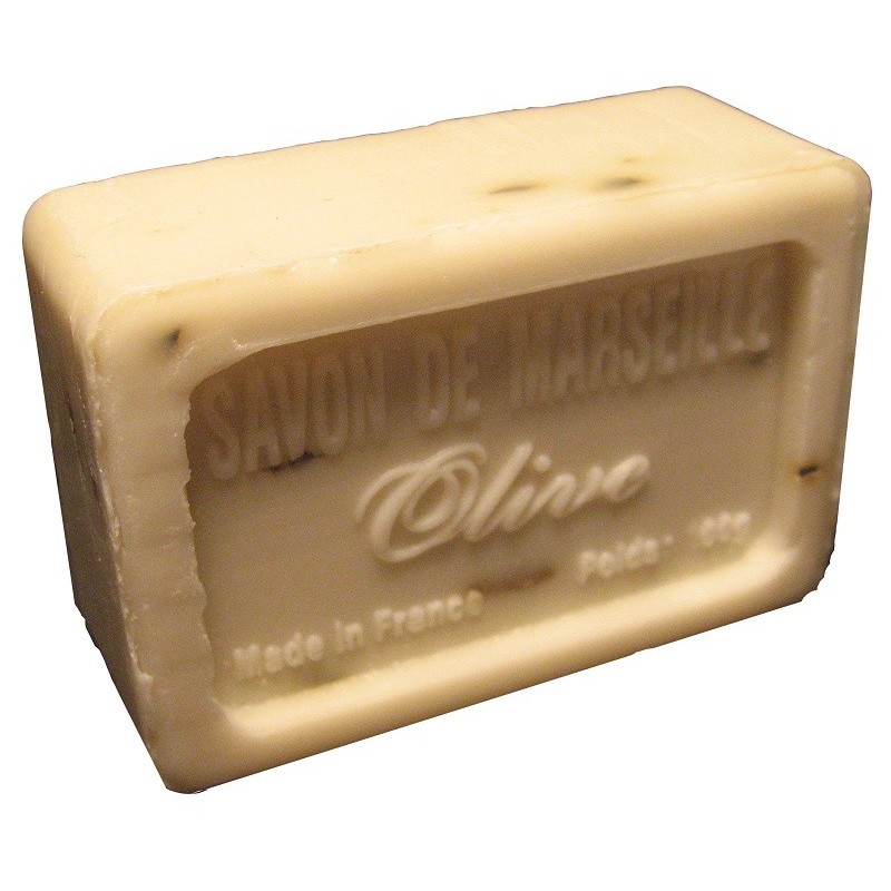 Savon de Marseille parfum Olive avec feuilles broyées