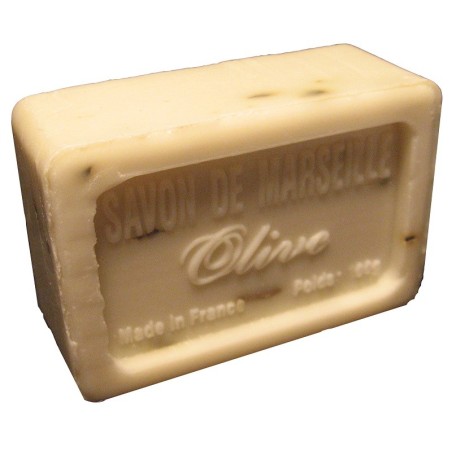 Savon de Marseille parfum Olive avec feuilles broyées