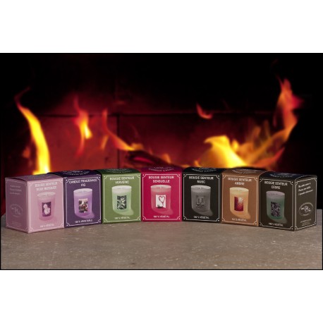 Bougie parfumée en cire végétale naturelle coulée à la main