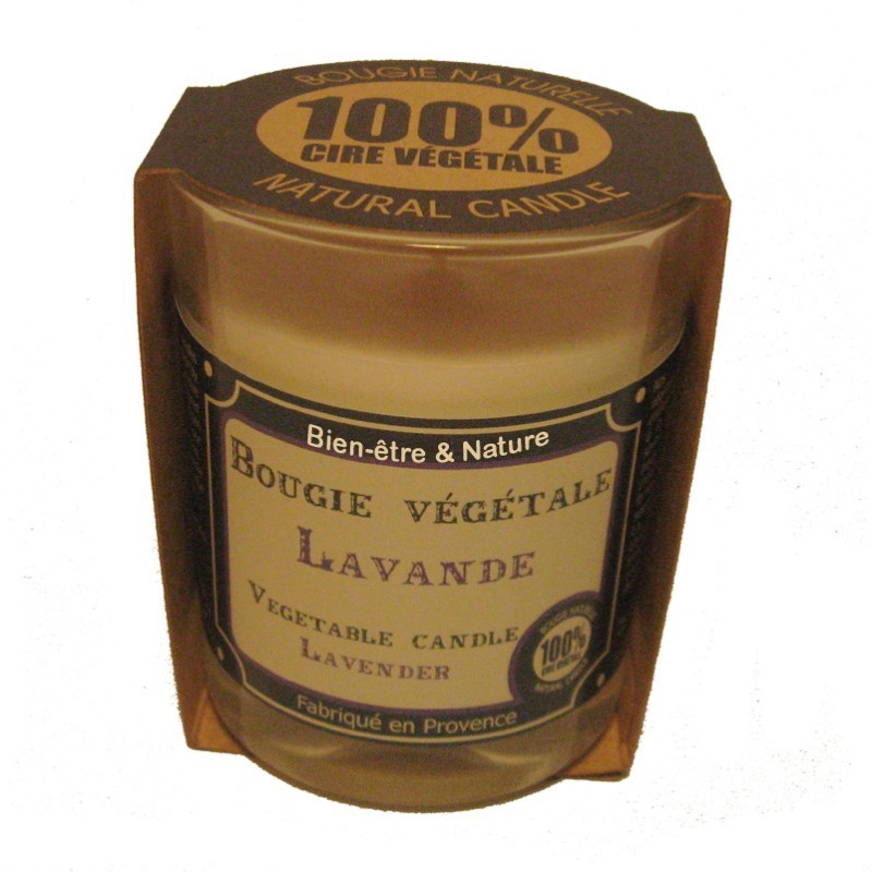 Bougie parfumée en cire végétale naturelle coulée à la main