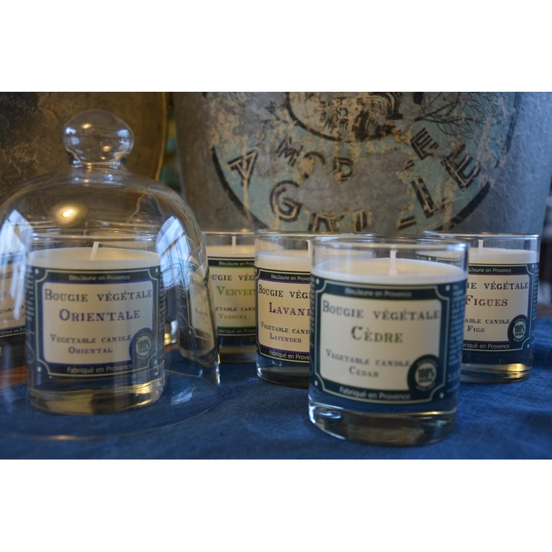 Bougie parfumée en cire végétale naturelle coulée à la main