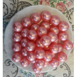 Perles d'huile de bain nacrées senteur ROSE couleur ROSE