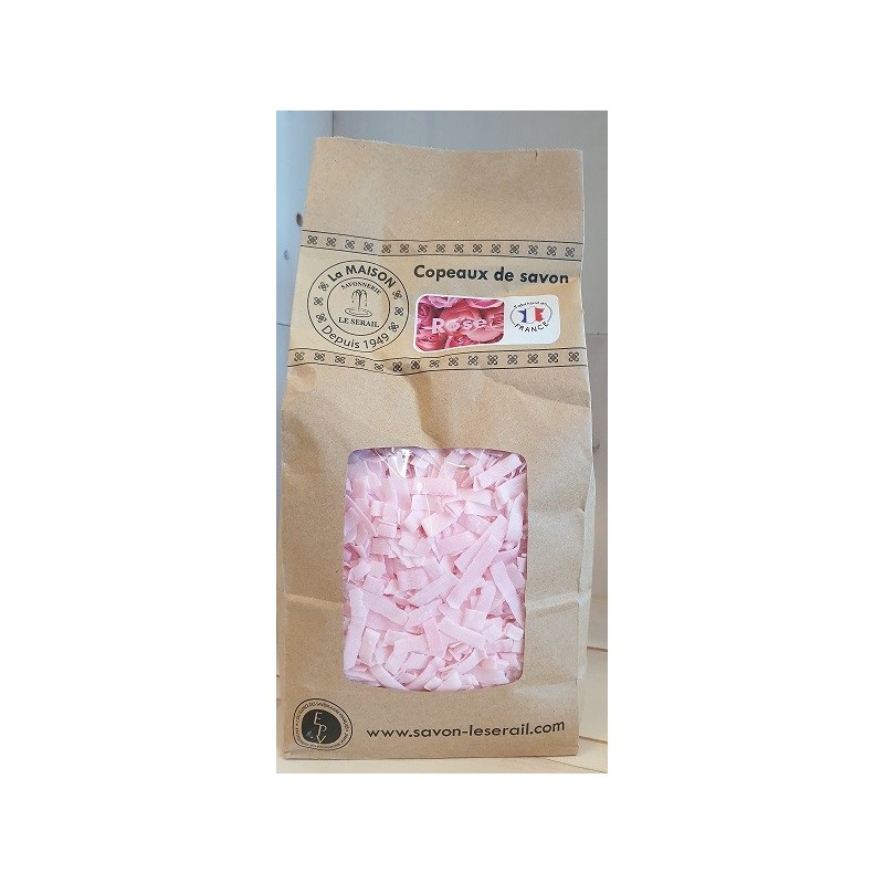 Paillettes de Véritable savon de Marseille 72% EXTRA PUR d'huile Végétale parfumé Rose