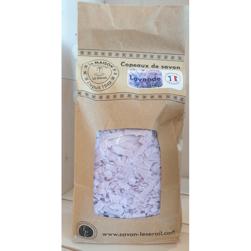 Paillettes de Véritable savon de Marseille 72% EXTRA PUR d'huile Végétale parfumé Lavande