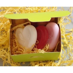 Cassette de 3 savons coeurs
