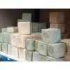 Savon de Marseille véritable cube de 400 g blanc fabriqué dans la Cité Phocéenne